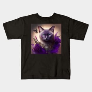 Warrior Burmese Cat Kids T-Shirt